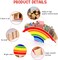 Wooden Pen Holder & Pencil Holders - Rainbow Supply Caddy Phone Holder Desk Organizer for Office Supplies Makeup Brush Classroom Organization for Women & Kids